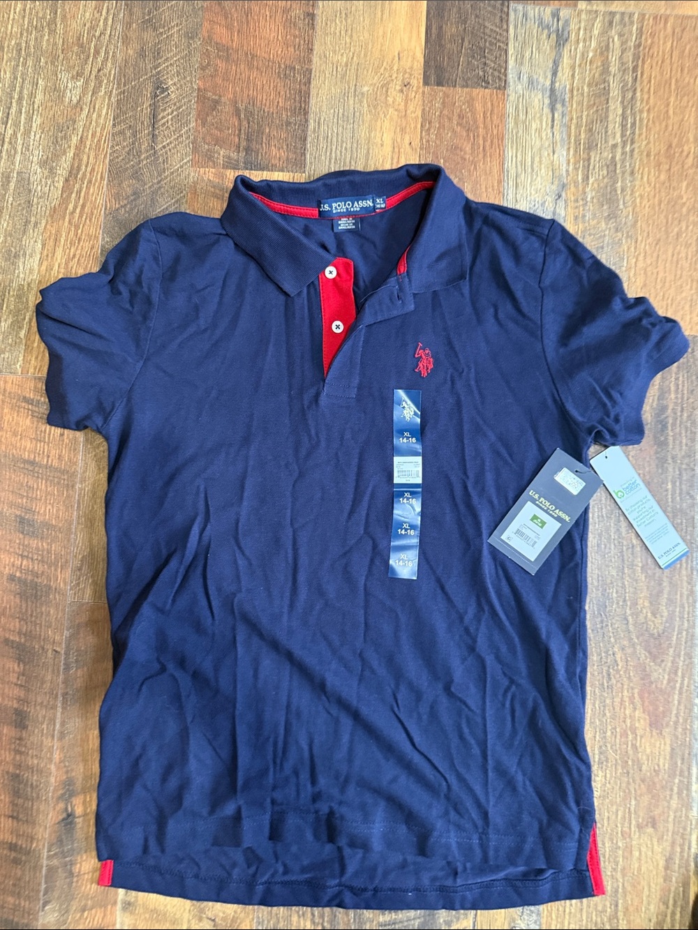 U.S. Polo Assn. Navy Polo with Red Accent